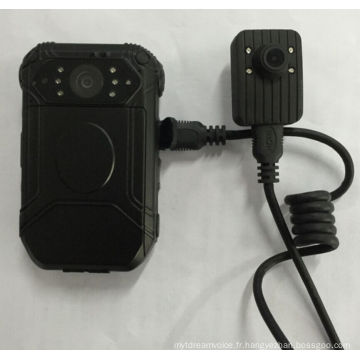 mini caméra wifi avec GPS Compatible Intercom Radio Police caméra portée par le corps